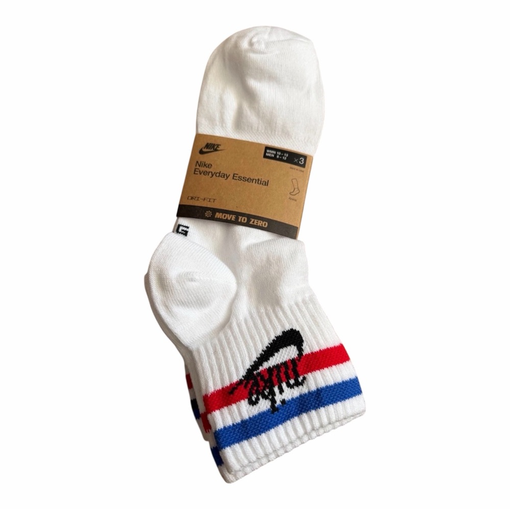 Nike Everyday Essential Ankle Socks - DX5080 100 - White - 3 Pr - Size: L (8-12)